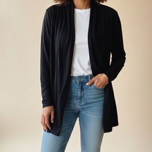 L.L. Bean Black Women's Medium Open Sweater